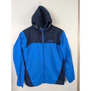 Columbia Boys Size Large Jacket Lightweight Blue Windbreaker 14/16 L Light